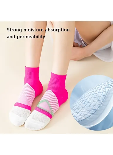1 Pair Ankle Brace Compression Sleeve Nylon Plantar Fasciitis Pain Relief Foot Socks - Skin Color / M