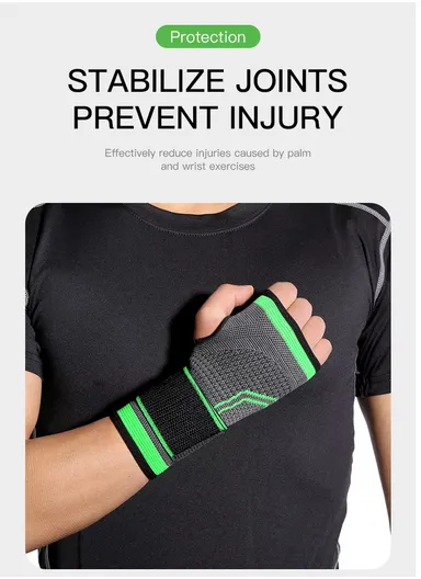 KYNCILOR AB034 Wrist Sleeve for Carpal Tunnel Pain Relief Sweat-Absorbing Wrist Support - Black/1Pc/L