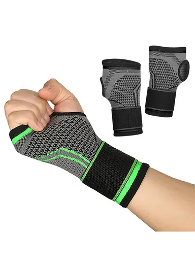 KYNCILOR AB034 Wrist Sleeve for Carpal Tunnel Pain Relief Sweat-Absorbing Wrist Support - Black/1Pc/L