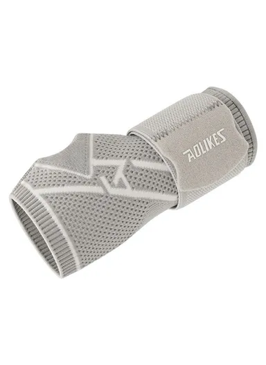 1Pc Breathable Wrist Support Brace for Badminton Fitness Extended Compression Wristband 8201 - Grey+White L