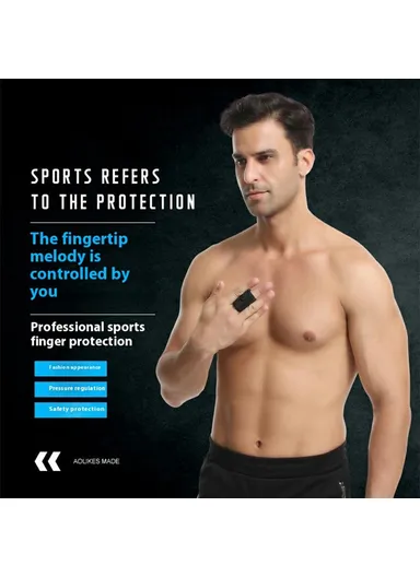 Double Finger Support Compression Finger Sleeve Joint Protection for Basketball / Volleyball 1581 - S