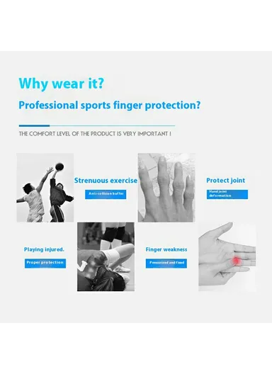 Double Finger Support Compression Finger Sleeve Joint Protection for Basketball / Volleyball 1581 - S