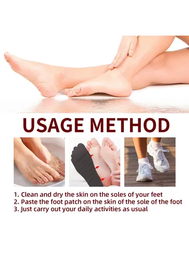 5 Pairs Acupoint Massage Foot Patch Relieve Venous Swelling Foot Care Pad XIA03-A005-5-RD1