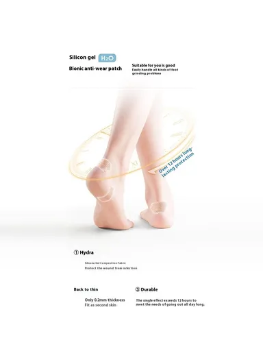 30Pcs High Heel Cushion Inserts, Toe Protector Gel Pads, Anti-Blister Tape for Shoes - Skin Color