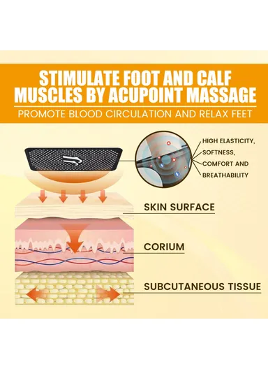 Ionic Body Shaping Stretch Socks Fatigue Relief Foot Care Socks SOA08-A087-1-BK1