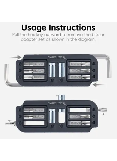 10 In 1 Portable Bicycle Repair Tool Multifunction Combination Wrench YP0719446 