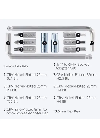 10 In 1 Portable Bicycle Repair Tool Multifunction Combination Wrench YP0719446 