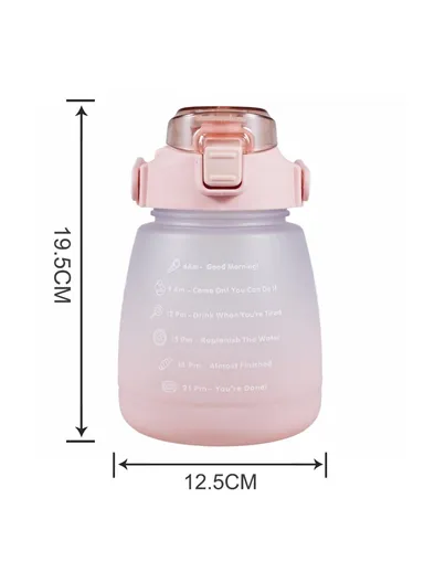 1300ML Drinking Cup Camping Cycling Water Bottle with Straw (BPA-Free, NO FDA Certified) - Pink