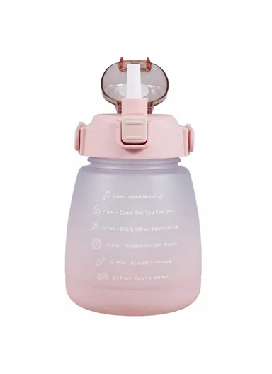 1300ML Drinking Cup Camping Cycling Water Bottle with Straw (BPA-Free, NO FDA Certified) - Pink