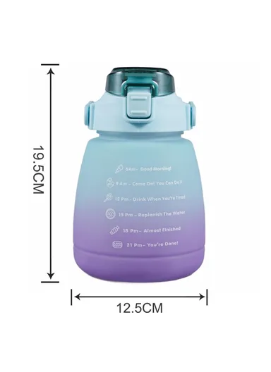 1300ML Large Water Bottle Drinking Cup with Straw (BPA-Free, NO FDA Certified) - Gradient Green