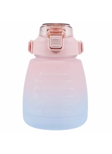 1300ML Large Water Bottle Drinking Cup with Straw (BPA-Free, NO FDA Certified) - Gradient Pink