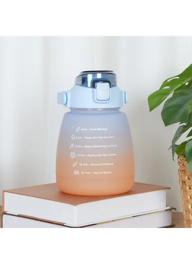 1300ML Large Water Bottle Drinking Cup with Straw (BPA-Free, NO FDA Certified) - Gradient Blue