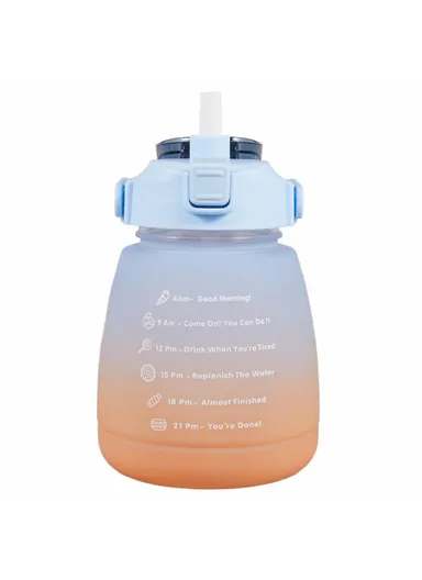 1300ML Large Water Bottle Drinking Cup with Straw (BPA-Free, NO FDA Certified) - Gradient Blue