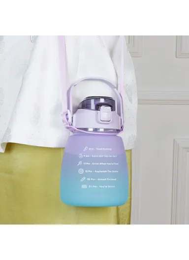 1300ML Large Water Bottle Drinking Cup with Straw (BPA-Free, NO FDA Certified) - Gradient Purple