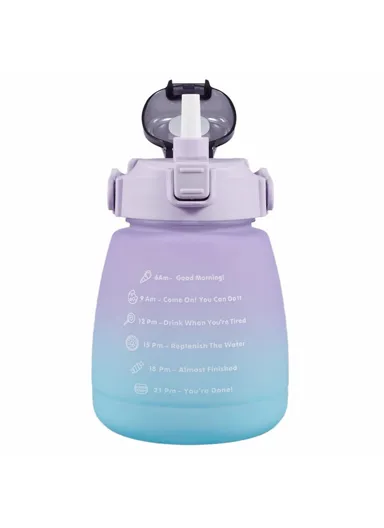 1300ML Large Water Bottle Drinking Cup with Straw (BPA-Free, NO FDA Certified) - Gradient Purple