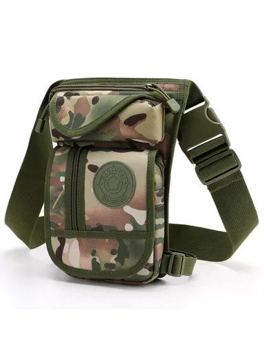 Nylon Waterproof Drop Leg Bag Multi-function Men Waist Pack 325 - CP Camouflage
