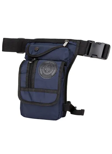Nylon Waterproof Drop Leg Bag Multi-function Men Waist Pack 325 - Blue