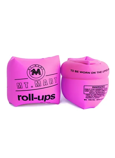 1 Pair PVC Swimming Arm Band Inflatable Armband Swimming Pool Arm Floating Sleeve YX-006 - Rose