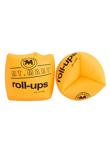 1 Pair PVC Swimming Arm Band Inflatable Armband Swimming Pool Arm Floating Sleeve YX-006 - Yellow