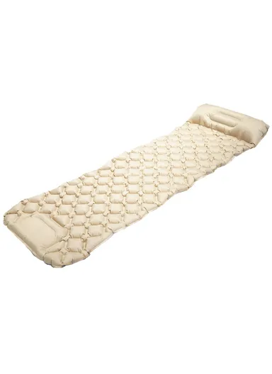 Camping Mattress Sleeping Mat Built-in Foot Pump Inflatable Sleeping Pad - Khaki