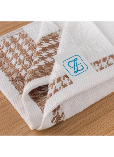 2Pcs Ziggy Premium Cotton Bath Towel Set (L140 x W70)cm - White