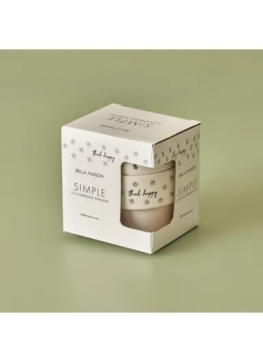 2 Pieces Simple Ceramic Espresso Coffee Cups Set  105 cc - White / Black