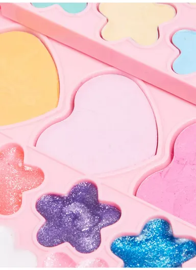 Disney Princess Makeup Beauty Carriage Set Non-Toxic Washable Cosmetic Kit with Lip Gloss, Eye Shadow &amp; Blush - Orange