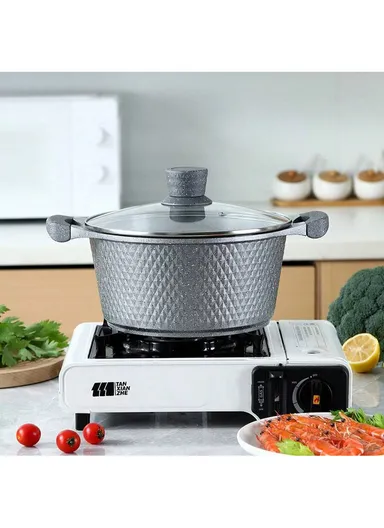 20/24/28/32cm Granite Non-Stick Die-Casting Casserole With 28cm Shallow Casserole Set VK-43 - Coffee