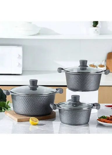 20/24/28/32cm Granite Non-Stick Die-Casting Casserole With 28cm Shallow Casserole Set VK-43 - Coffee
