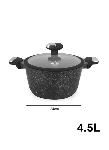 20/24/28/32cm Granite Non-Stick Die-Casting Casserole With 28cm Shallow Casserole Set VK-41 - Black