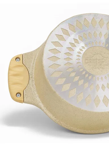 20/24/28/32cm Granite Non-Stick Die-Casting Casserole With 28cm Shallow Pot Set VK-44 - Cream