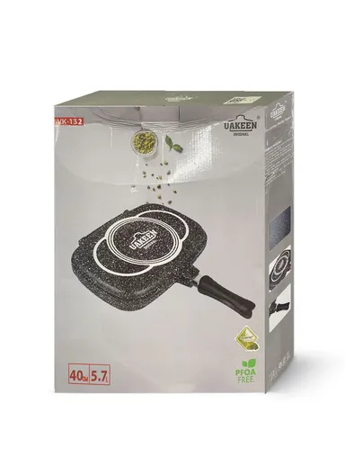 40cm Granite Non-Stick Die-Casting Frypan VK-132 - Black