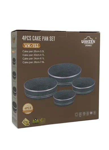 26/30/34/38cm Non-Stick Cake Pan VK-151 - Grey