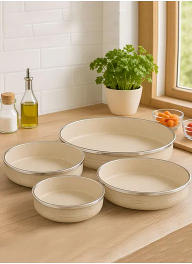 26/30/34/38cm Non-Stick Cake Pan VK-151 - Cream