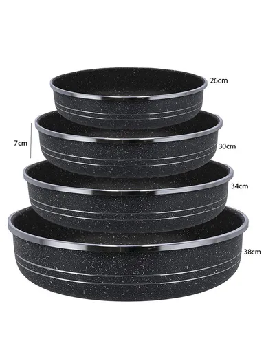 26/30/34/38cm Non-Stick Cake Pan VK-151 - Black
