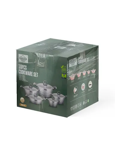 20/24/28/32cm Granite Non-Stick Die-Casting Casserole With 28cm Shallow Pot Set VK-51 - Cream