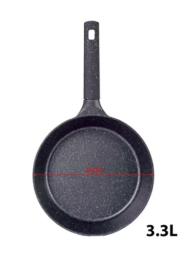 20/24/28/32cm Granite Non-Stick Die-Casting Casserole With 28cm Shallow Pot Set VK-202 - Black