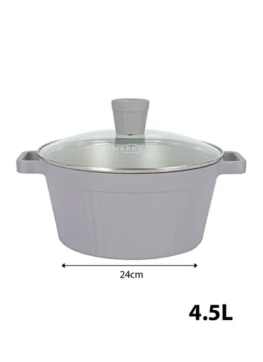 20/24/28/32cm Granite Non-Stick Die-Casting Casserole With 28cm Shallow Pot Set VK-202 - Grey