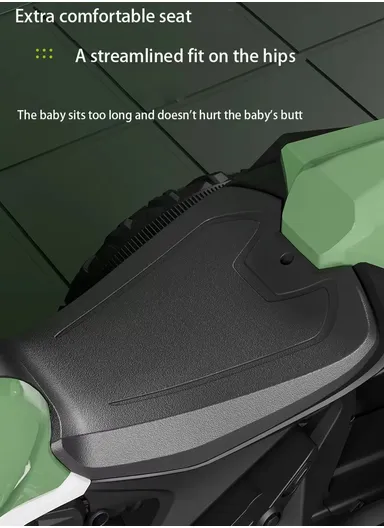 3 Years+ Rechargeable Kids Ride-On Motor Bike with Handle Accelerator &amp; Brake Pedal, LED Lights &amp; Music (L105 × W56 × H68)cm – Red