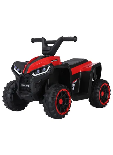 3 Years+Rechargeable Kids Ride-On Motor Bike with Bluetooth, Music, USB, Early Education, LED Dashboard Light &amp; Foot Pedal Accelerator (L69 x W41 x H47)cm - Red