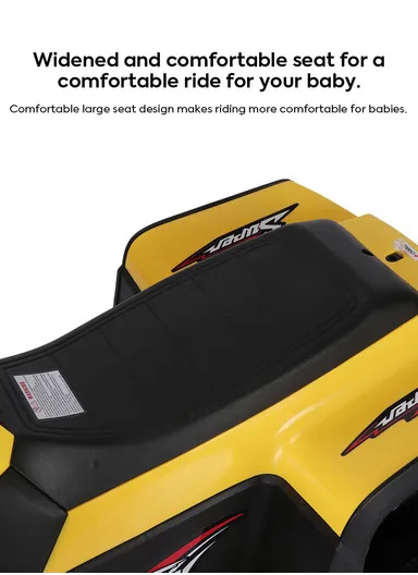 3 Years+Rechargeable Kids Ride-On Motor Bike with Bluetooth, Music, USB, Early Education, LED Dashboard Light &amp; Foot Pedal Accelerator (L69 x W41 x H47)cm - Red