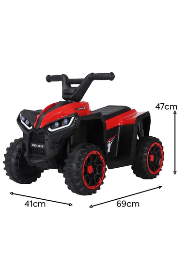 3 Years+Rechargeable Kids Ride-On Motor Bike with Bluetooth, Music, USB, Early Education, LED Dashboard Light &amp; Foot Pedal Accelerator (L69 x W41 x H47)cm - White