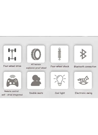 3 Years+ Rechargeable Ride-On Vintage Car with Bluetooth, 2 Speeds, Swing Function &amp; Shock Absorbers (L74 x W35 x H45)cm- Beige