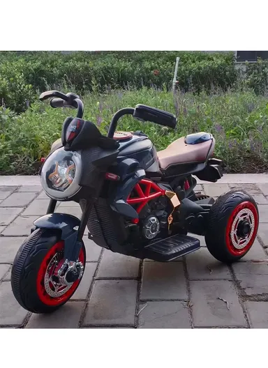 3 Years+Rechargeable Kids Ride-On Motor Bike with Bluetooth, LED Lights &amp; Realistic Sport Design (L95 x W58 x H45)cm – Green