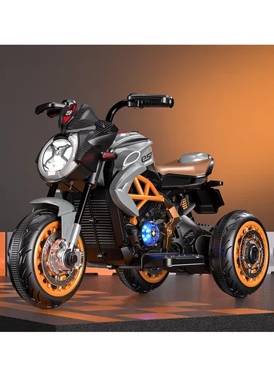 3 Years+Rechargeable Kids Ride-On Motor Bike with Bluetooth, LED Lights &amp; Realistic Sport Design (L95 x W58 x H45)cm – Green