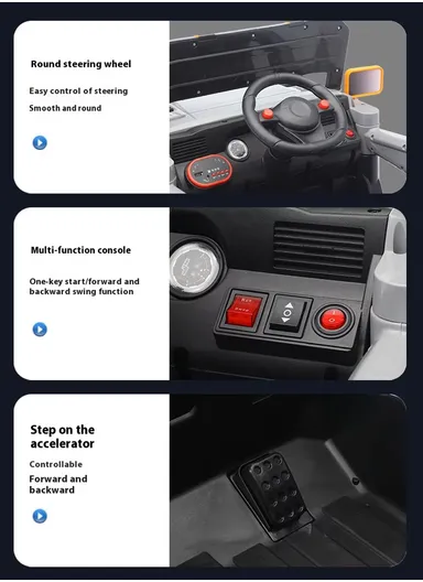 3 Years+ Rechargeable Kids Ride-On Jeep Car with Bluetooth, Remote Control, 2 Speeds, Swing Function &amp; Shock Absorbers (L105 x W63 x H68)cm – Grey