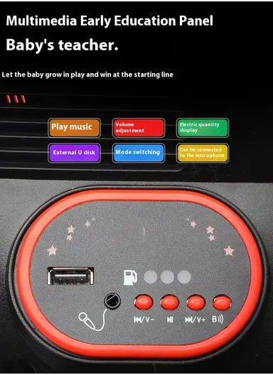 3 Years+ Rechargeable Kids Ride-On Jeep Car with Bluetooth, Remote Control, 2 Speeds, Swing Function &amp; Shock Absorbers (L105 x W63 x H68)cm – Grey