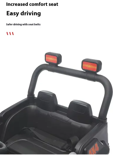 3 Years+ Rechargeable Kids Ride-On Jeep Car with Bluetooth, Remote Control, 2 Speeds, Swing Function &amp; Shock Absorbers (L105 x W63 x H68)cm – Grey