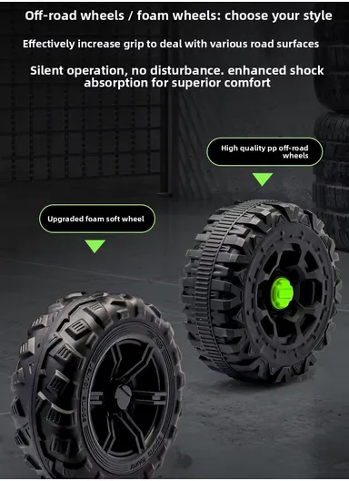 3 Years+ Rechargeable Kids Ride-On ATV Car with Bluetooth, Remote Control, 2 Speeds, Swing Function &amp; Shock Absorbers (L102 × W73 × H65)cm – Green