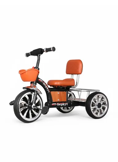 2–6 Years Iron Frame Kids Tricycle with Backrest Seat, Storage Basket &amp; Handles Y-TS2751 - Black